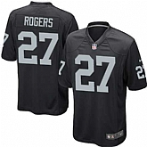 Nike Men & Women & Youth Raiders #27 Rogers Black Team Color Game Jersey,baseball caps,new era cap wholesale,wholesale hats